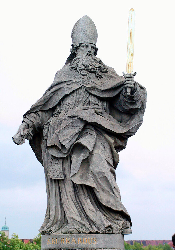 Der heilige Burkard war der erste Bischof von Würzburg.