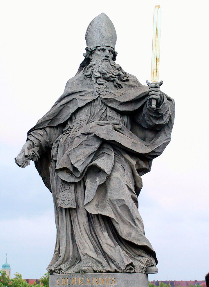 Der heilige Burkard war der erste Bischof von Würzburg.