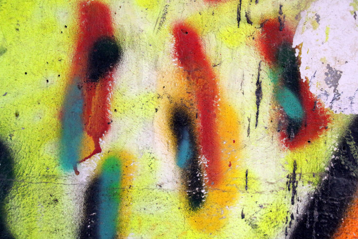 Graffito bunte Flammen