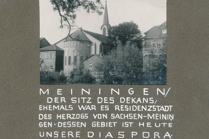 Die katholische Kirche "Unsere Liebe Frau" in Meiningen vor ihrem Abriss im Jahr 1967.