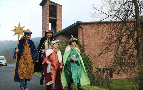 Sternsinger aus Hasloch unterwegs